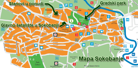 mapa sokobanje